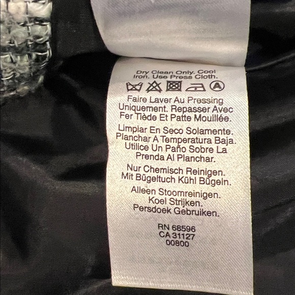 DKNY Monochrome Tweed Jacket Size 0 - Picture 7 of 7